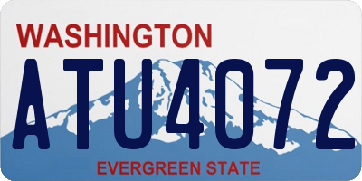 WA license plate ATU4072