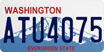WA license plate ATU4075