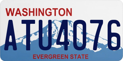 WA license plate ATU4076