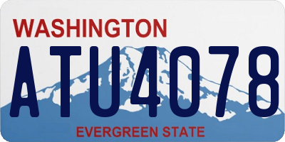 WA license plate ATU4078