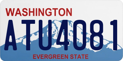 WA license plate ATU4081
