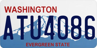 WA license plate ATU4086