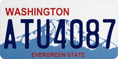 WA license plate ATU4087