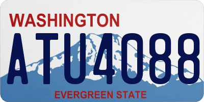 WA license plate ATU4088