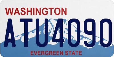 WA license plate ATU4090