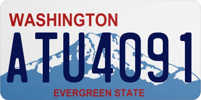 WA license plate ATU4091