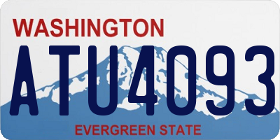 WA license plate ATU4093
