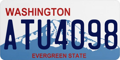 WA license plate ATU4098