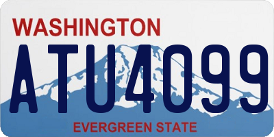WA license plate ATU4099