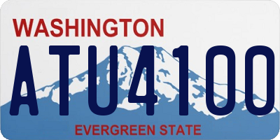 WA license plate ATU4100