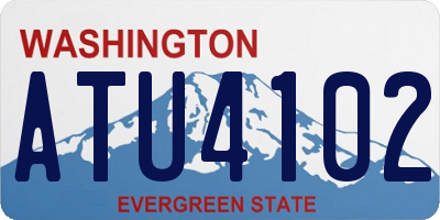 WA license plate ATU4102