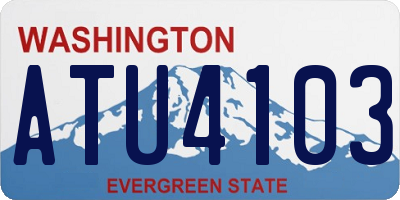 WA license plate ATU4103