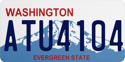 WA license plate ATU4104
