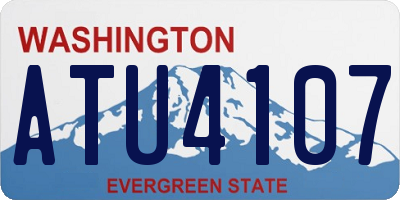 WA license plate ATU4107