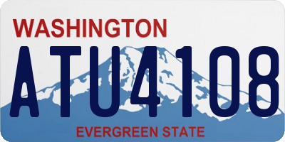 WA license plate ATU4108