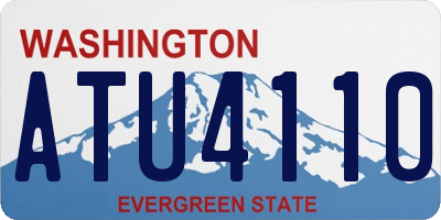 WA license plate ATU4110