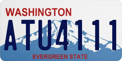 WA license plate ATU4111