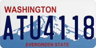 WA license plate ATU4118