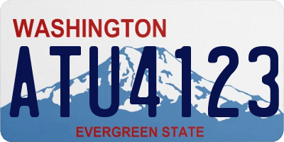 WA license plate ATU4123