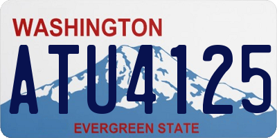 WA license plate ATU4125