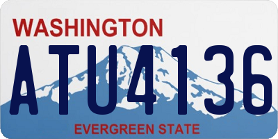 WA license plate ATU4136
