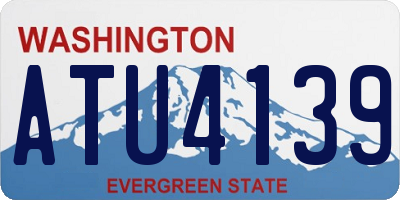 WA license plate ATU4139
