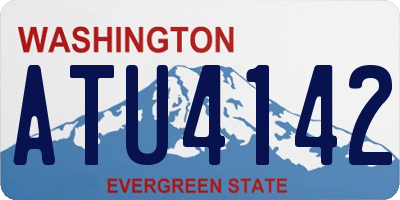 WA license plate ATU4142