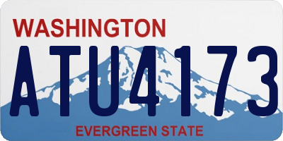 WA license plate ATU4173