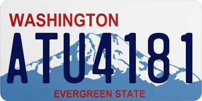 WA license plate ATU4181