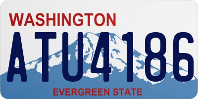 WA license plate ATU4186