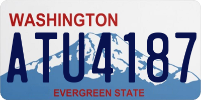 WA license plate ATU4187