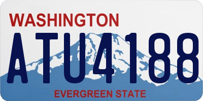 WA license plate ATU4188