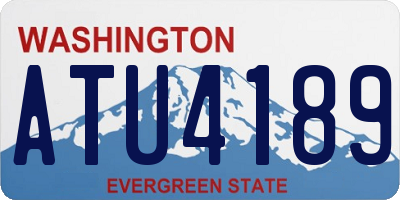 WA license plate ATU4189