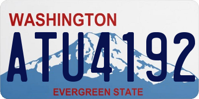 WA license plate ATU4192