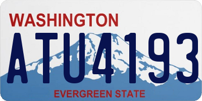 WA license plate ATU4193