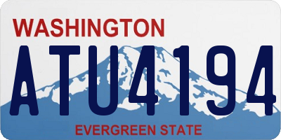 WA license plate ATU4194