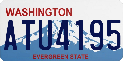 WA license plate ATU4195