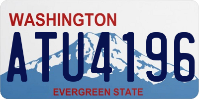WA license plate ATU4196