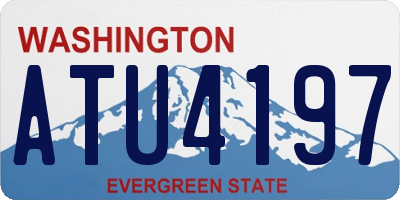 WA license plate ATU4197