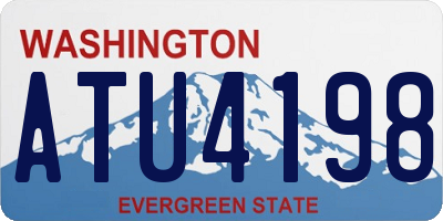 WA license plate ATU4198