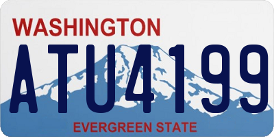 WA license plate ATU4199