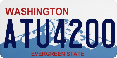 WA license plate ATU4200