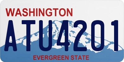 WA license plate ATU4201