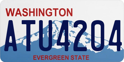 WA license plate ATU4204