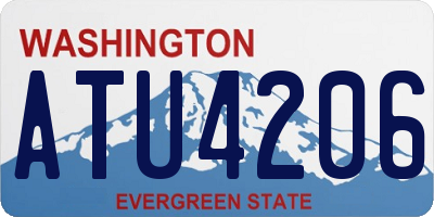 WA license plate ATU4206