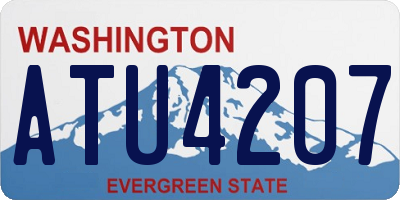 WA license plate ATU4207