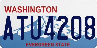 WA license plate ATU4208