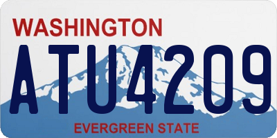 WA license plate ATU4209