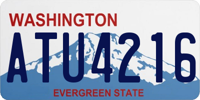 WA license plate ATU4216