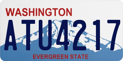 WA license plate ATU4217